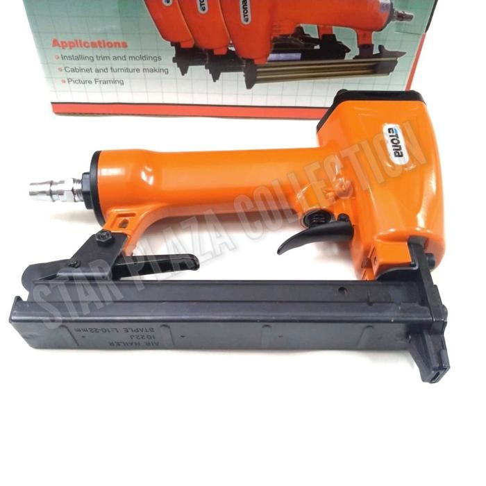 Bagus Mesin Staples Angin Kompresor - Etona Air Nailer Gun 1022J Air Stapler