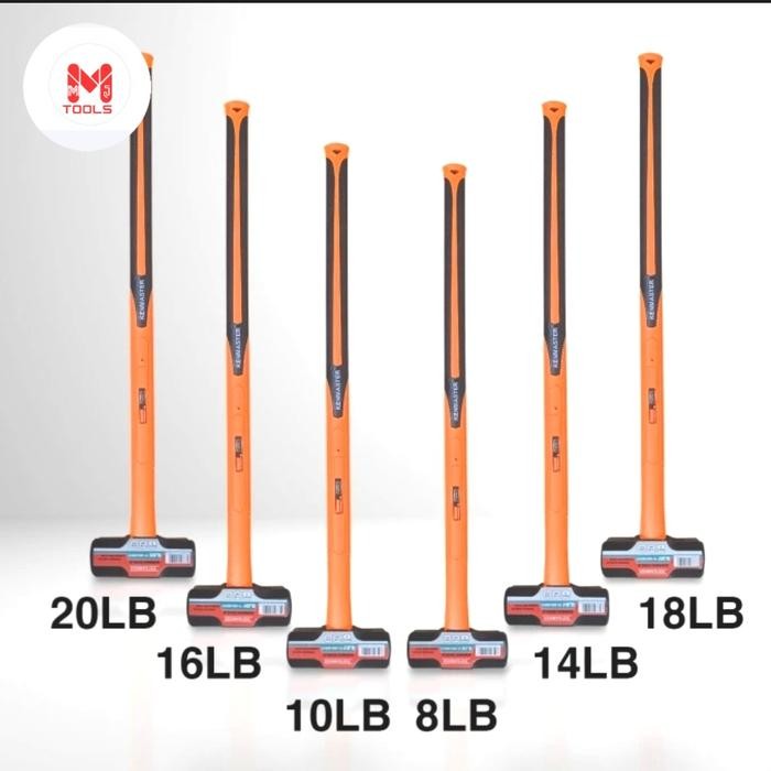 Grosir Palu Batu Gagang Fiber Kenmaster 14 Lbs / 7 Kg - Kenmaster Palu Batu Gagang Fiber/Karet -