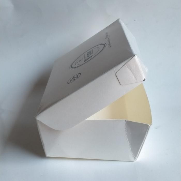 TERBARU LUNCH BOX PAPER IVORY UKURAN MEDIUM + CETAK SABLON CUSTOM LOGO TERMURAH