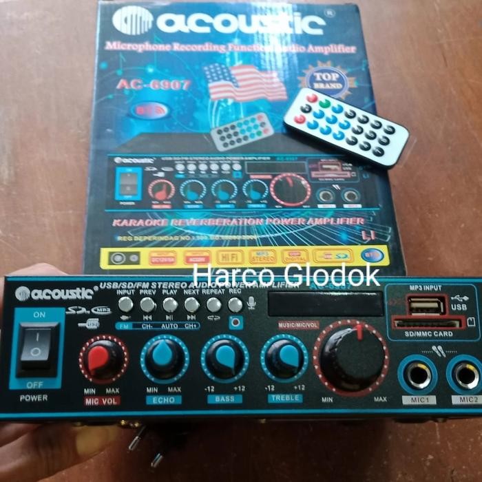 AMPLIFIER KARAOKE ACOUSTIC AC-6907 LI BLUETOOTH USB SD