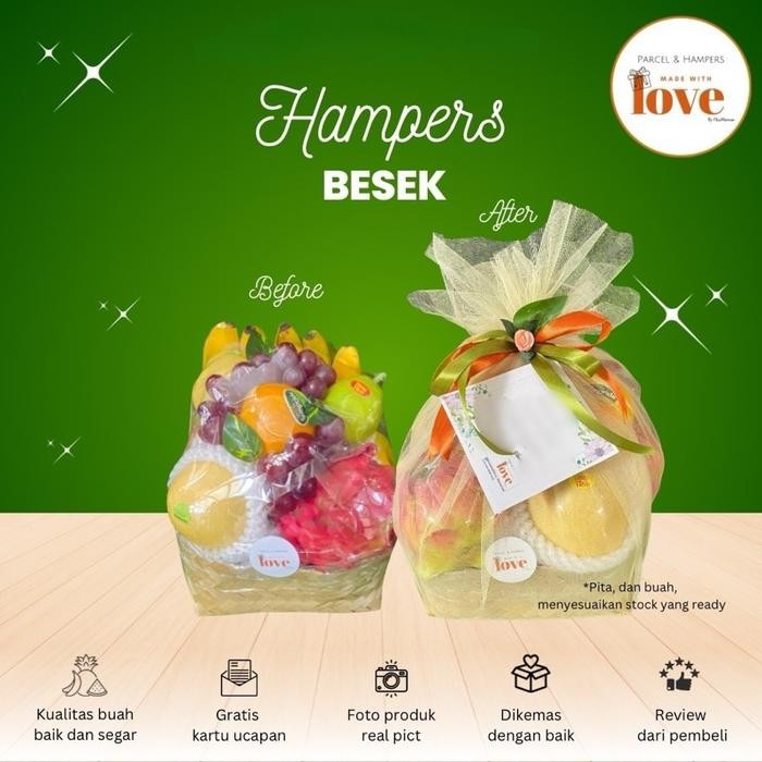 

Parcel buah segar hampers besek hampers buah premium
