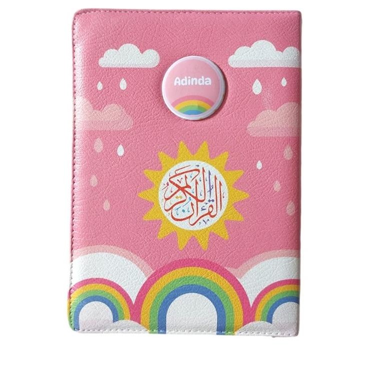 Terlaris Alquran Caleb Resleting (A5) Custom Nama Di Pin/Quran Dompet Resleting+Pin Terjemah