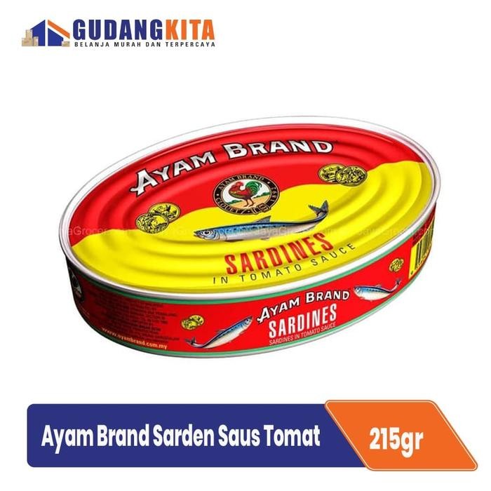 

READY AYAM BRAND SARDEN KALENG OVAL 215G - SARDEN KALENG OVAL MINI