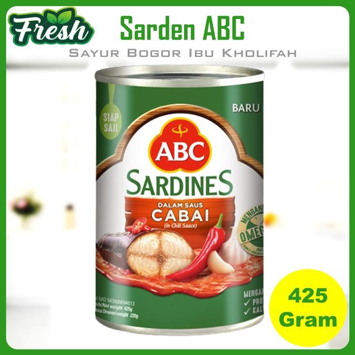 

READY ABC SARDEN KALENG 425GR - MAKANAN KALENG INSTAN SARDEN
