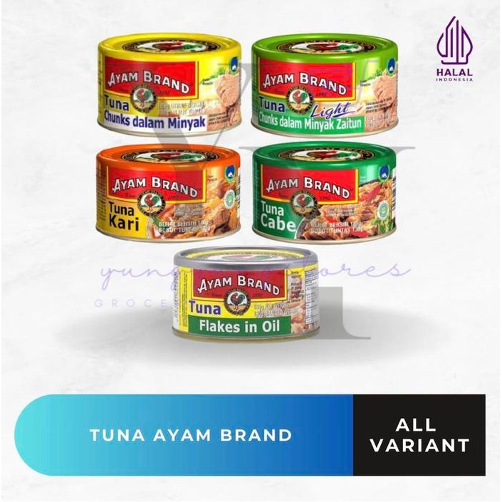 

READY AYAM BRAND TUNA CHUNKS KALENG 150-160 GR - TUNA DALAM MINYAK DAN KARI PEDAS