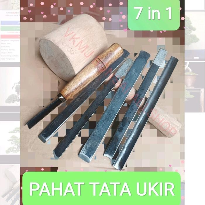 

pahat tata ukir bonsai lengkap 7 in 1