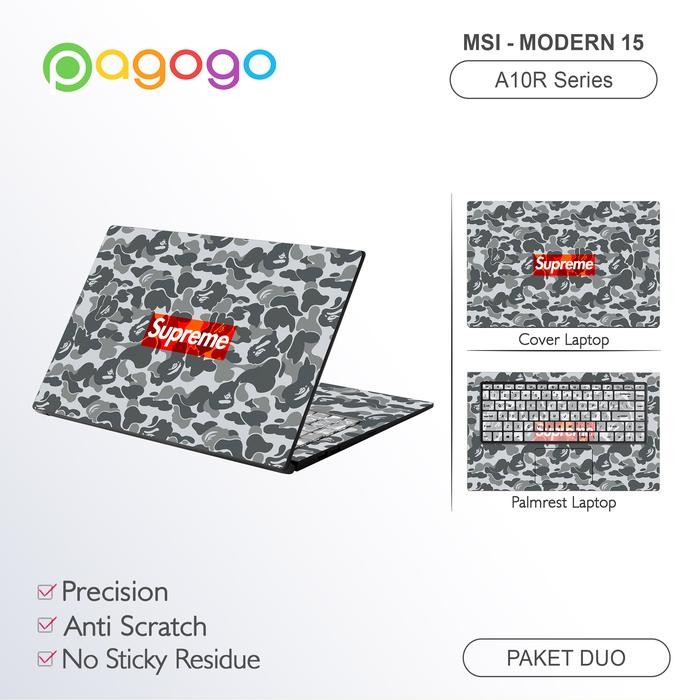 Siap Kirim Garskin Sticker Laptop MSI Modern 15 A10R Series Full Body Pelindung