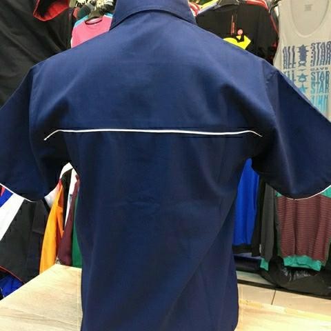 Kemeja Seragam Lengan Pendek Navy Enzino Sport