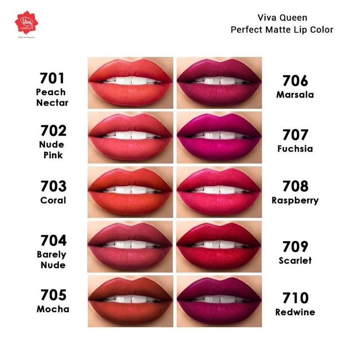 (Allthebest) Viva Queen Perfect Matte Lip Color - Matte lipstick Waterproof