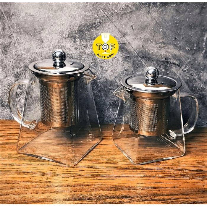 Teko Kaca Tea Maker Keren Antik Alat Seduh Teh 350Ml -Gratisongkir