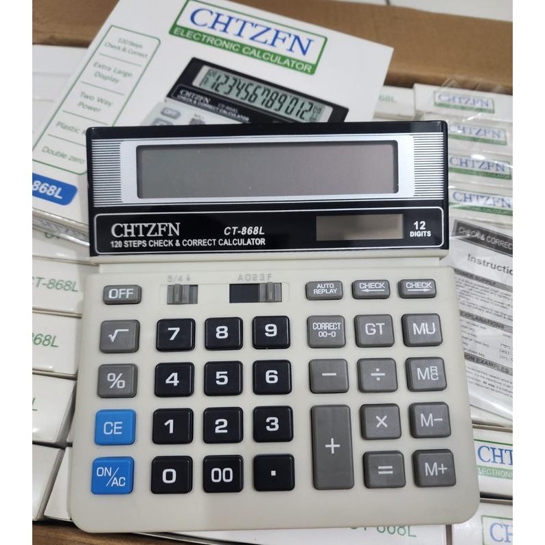 

Calculator CHTZFN / 12 Digit/ kalkulator Check Lengkap CT-868L