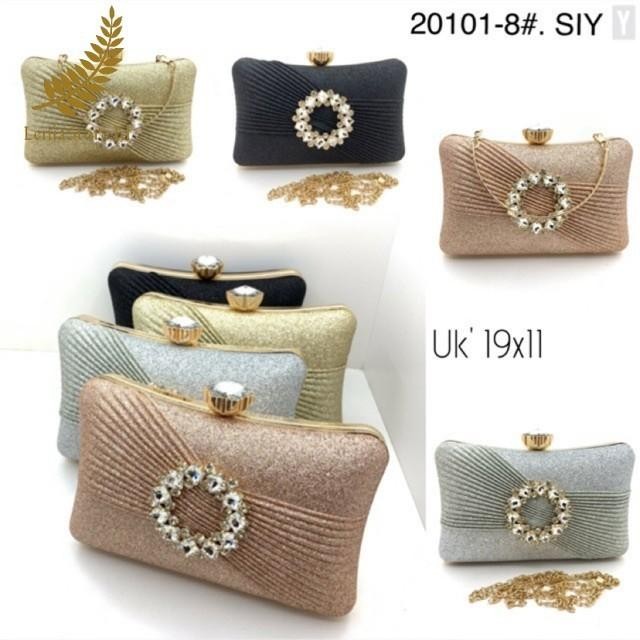 Tas Pesta Wanita Glitter Mewah Dan Elegan Terbaru Import Clutch