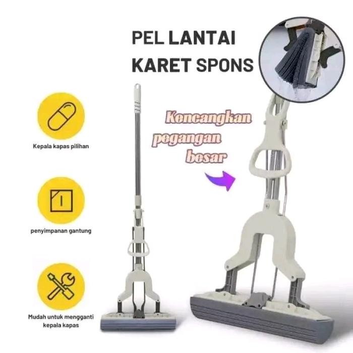 Alat Pel Lantai Spons Ultra Spons Mop Pel Lantai Karet Multifungsi / Alat Pel Lantai Spons Mop Magic
