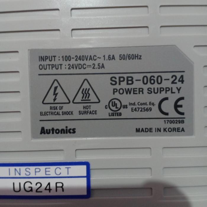 AUTONICS SPB-060-24 POWER SUPPLY DIN RAIL 24VDC OUTPUT 60 WATT