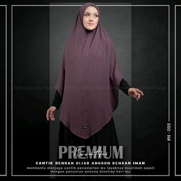 pita Khimar Syari Jumbo Model Non Pet Malay Tampil Syari Elegan Hijab Bergo Instan Nissa Hijab