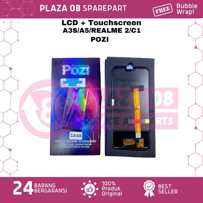 LCD + TOUCHSCREEN OPPO A3S/A5/REALME 2/C1 (POZI)