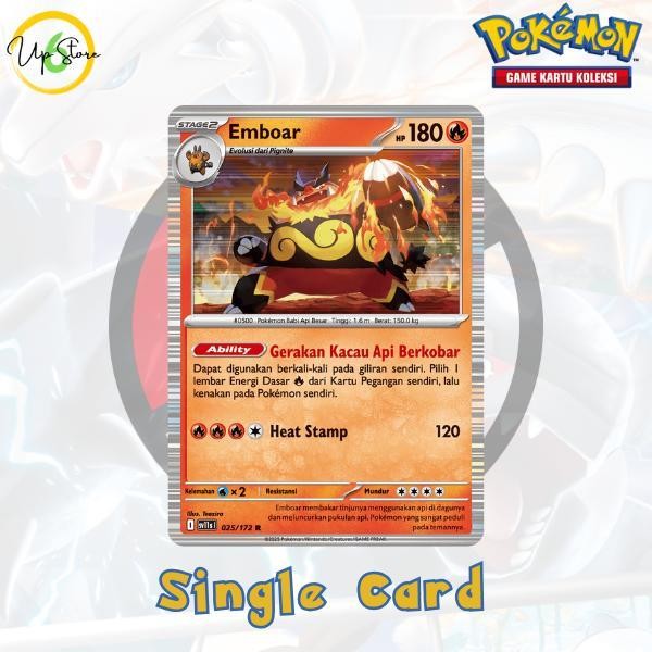 Emboar - 025/172 - Hitam & Putih (sv11s) - Kartu Pokemon Indonesia