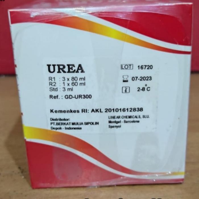 REAGEN UREA UV ( BUN ) UREUM 3X100 ML GLORY DIAGNOSTICS