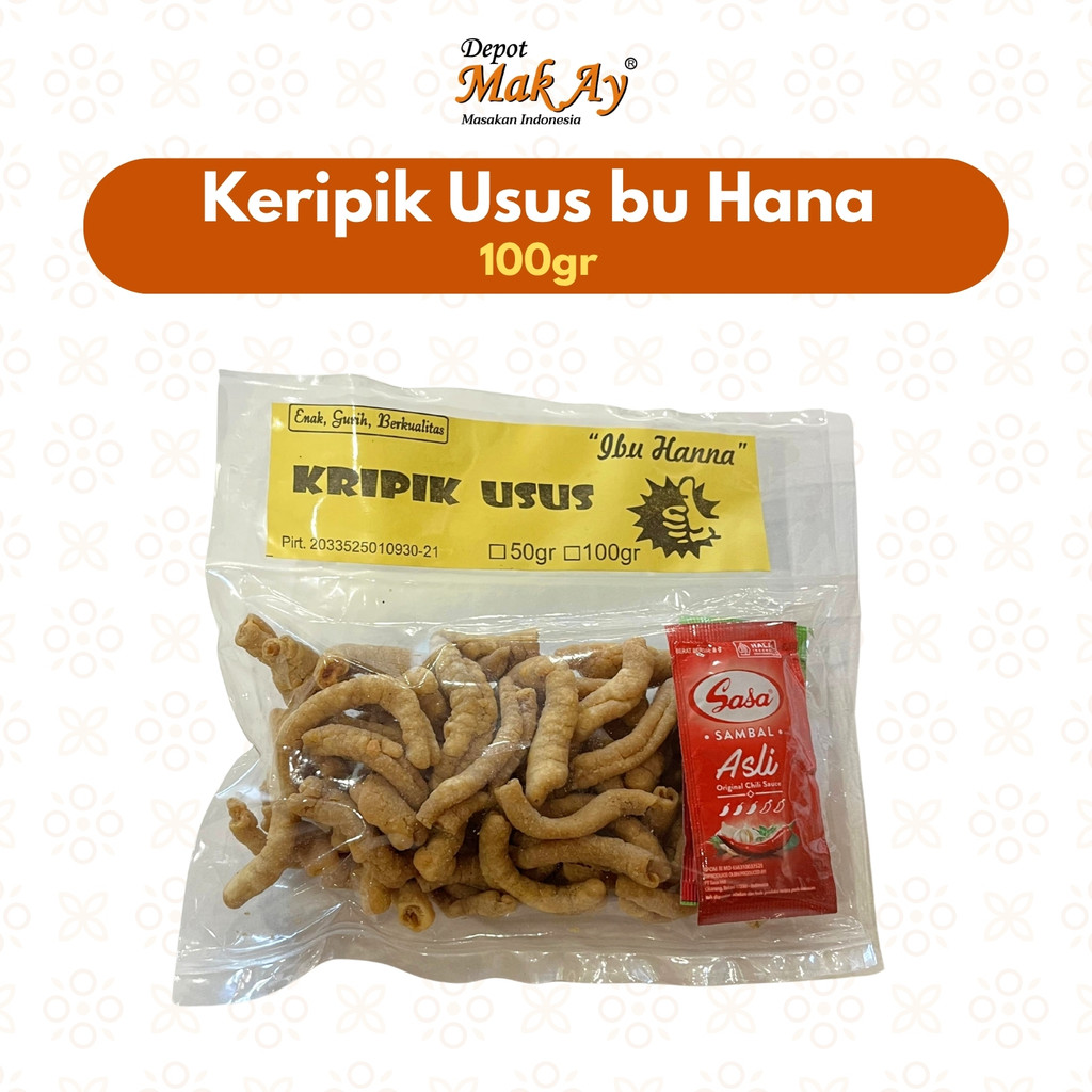 

Keripik Usus bu Hana 100gr | Camilan | Jajanan | Surabaya | Snack | Makanan | Kuliner | Enak | Nyemil