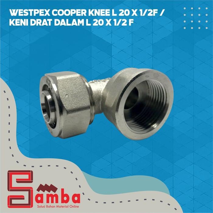 ready westpex female elbow copper L 20 - 1/2 F keni drat dalam fitting selang westpex R untuk pipa
