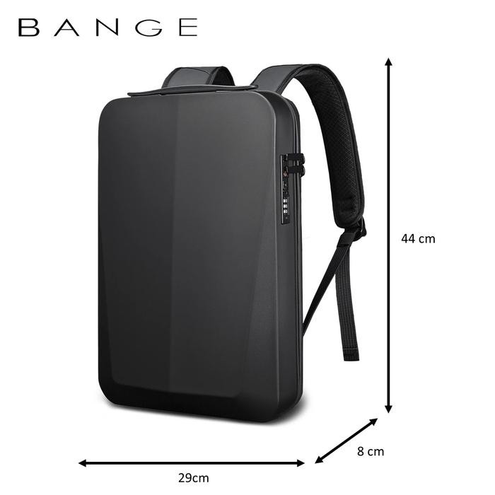 Tas Ransel Laptop BANGE BG22201 Kerja Pria Lock TSA 15.6 Inch Waterproof
