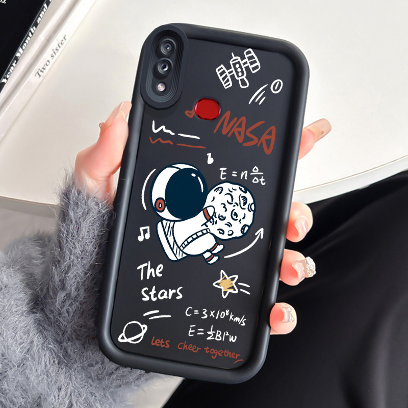 Casing Hp untuk Samsung Galaxy A10s M01s Hp Case Casing pola astronot Kasing HP Cesing mata Kesing S