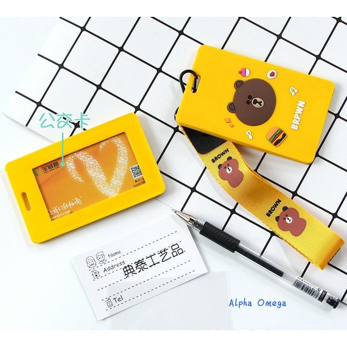 

Baru Tempat Kartu Unik Gantungan Kunci Kartun Imut ID Card Holder