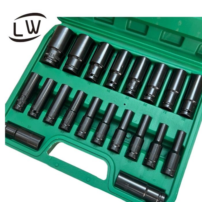 Mata Kunci Sok Impact Driver Socket Sleeve Impact Wrench 1 Set 20Pcs