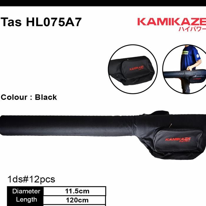 Tas Pancing Joran Tabung Kamikaze Hitam 075 A7