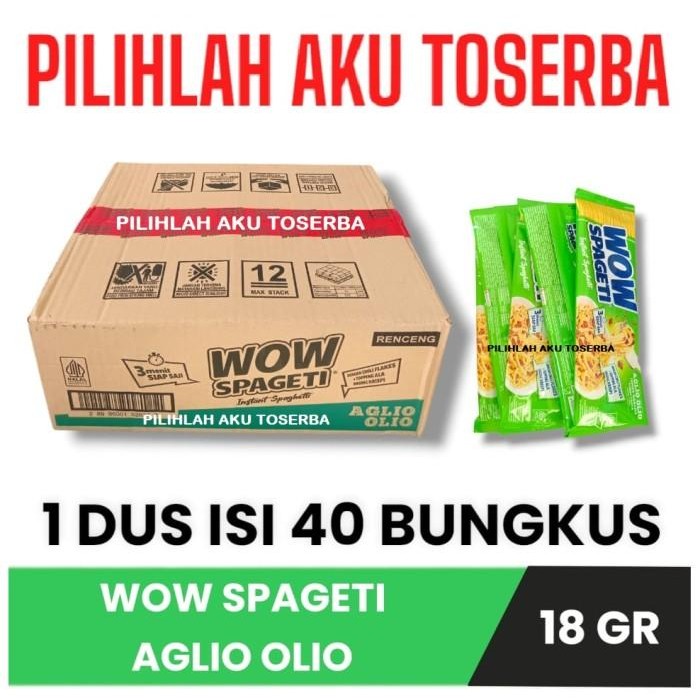 

WOW SPAGETI AGLIO OLIO - Instant Spaghetti ( HARGA 1 DUS )