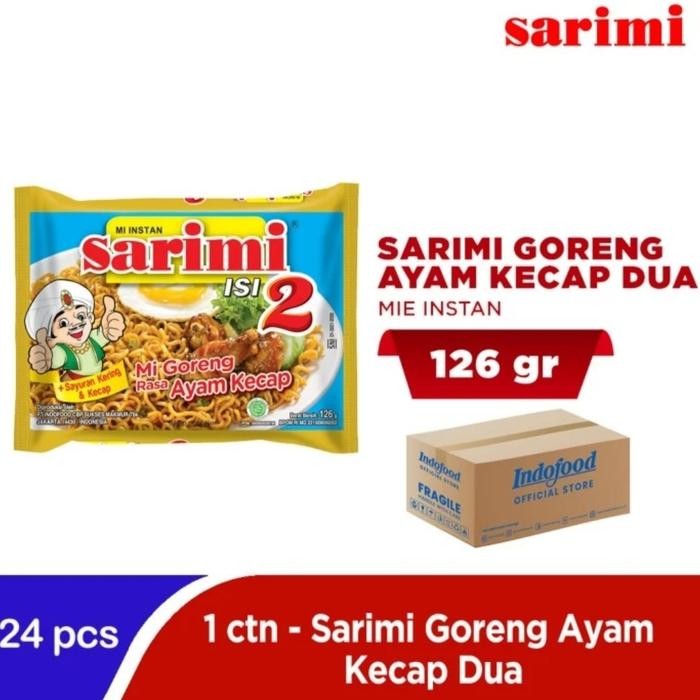 

1 Dus isi 24 bks - Sarimi isi 2 mi goreng rasa ayam kecap