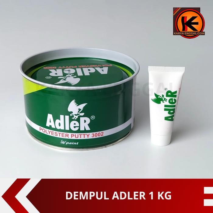 Dempul Adler Polyester Putty 3002 / Dempul Plastik 2 Komponen/ Dempul Plastik