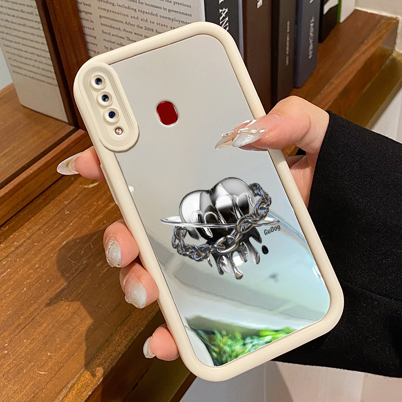 Casing Hp Samsung Galaxy A20s Case Casing Cinta rantai pola Kesing HP Cesing cermin Kasing Silikon S
