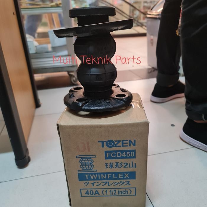 Tozen Flexible rubber joint twinflex flange jis 10k 4" inch DN100