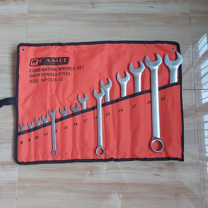 Kunci Ring Pas Set 14Pcs Camel (8-32) / Kunci Ring Pas Set Camel 14Pcs