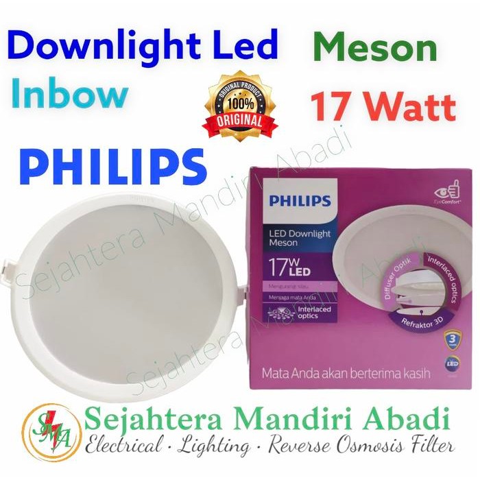 Downlight Philips Led 17 Watt Meson Bulat Inbow