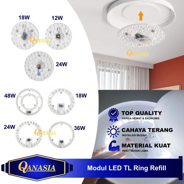 Lampu LED Modul Refill Pengganti Lampu Plafon Tempel Hias TL Ring