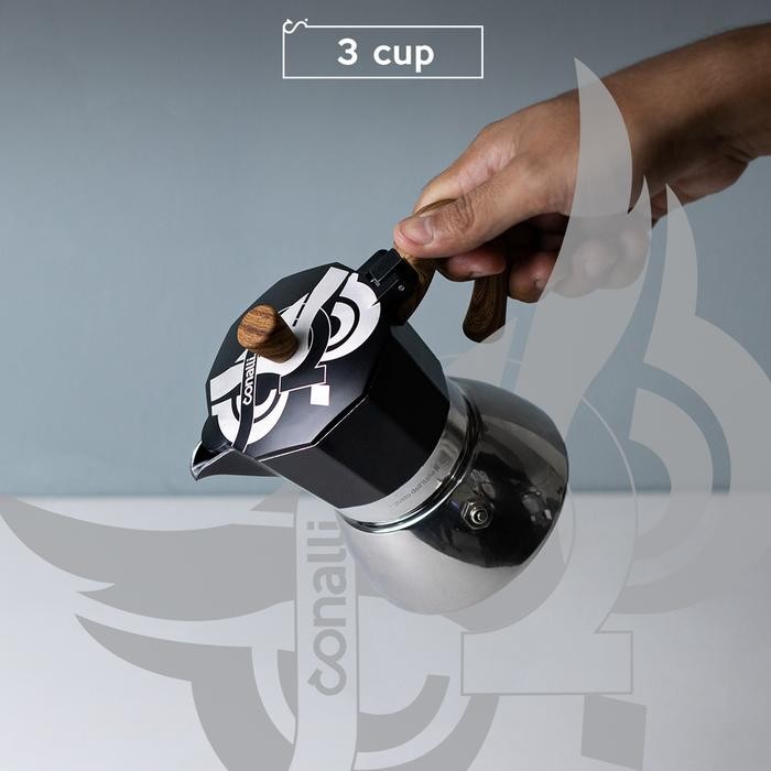 Otten Flair - 3 Cup Mokapot Cozo Stainless Induction 150Ml Espresso Coffee Maker