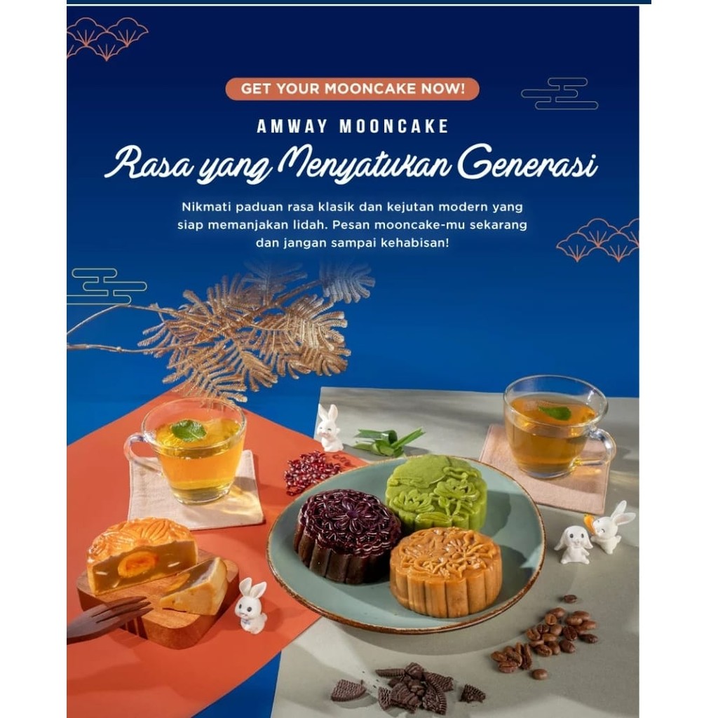 

Mooncake ( kue bulan) 4 varian rasa (4 pcs) Amway Original