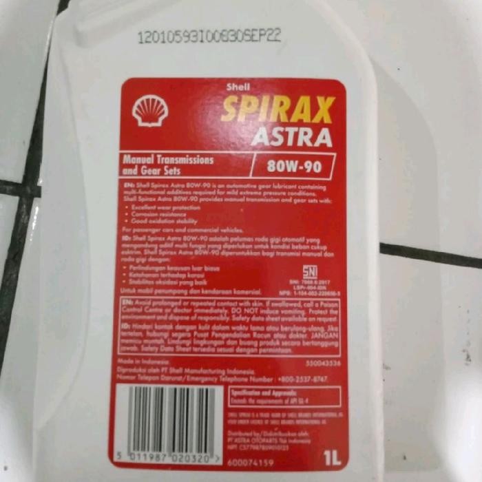 Oli shell spirax 80w 90 gl