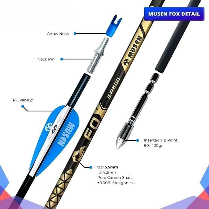 arrow musen pure carbon mstj 42bs kode 341