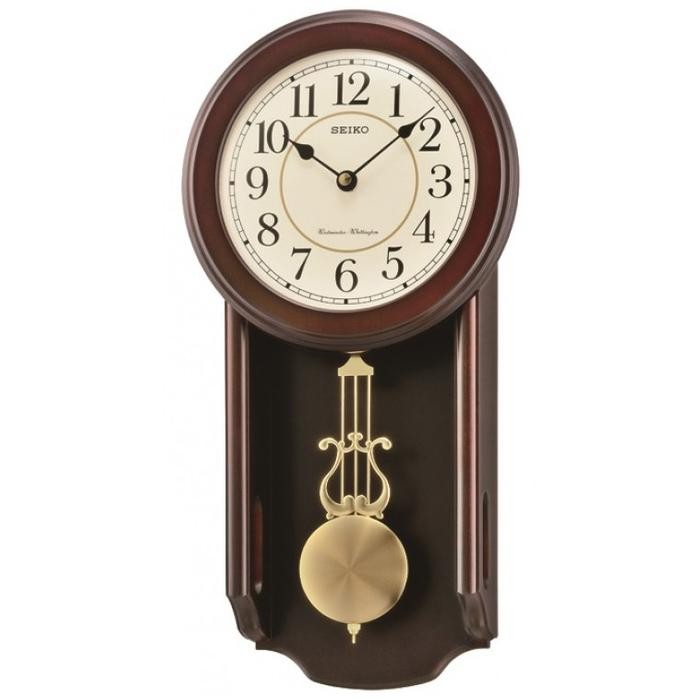 Jam Dinding Seiko Dual Chimes QXH063B Seiko Clock QXH063B Original