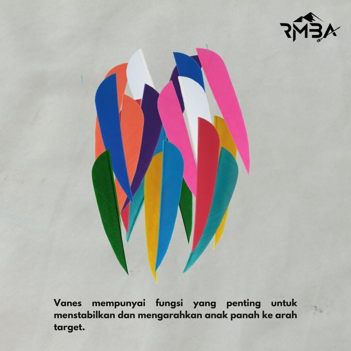 vanes bulu kalkun import 3" / vanes parabolic / vanes arrow / panahan / archery kode 325