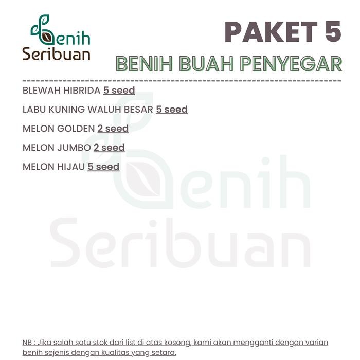 BENIH BUAH PENYEGAR 5 MACAM BENIH PAKET BUAH-BUAHAN SEGAR SERIBUAN