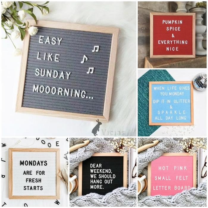 

ARD01 - Papan Huruf DIY / Felt Letter Board Home Decor - 25x25 cm