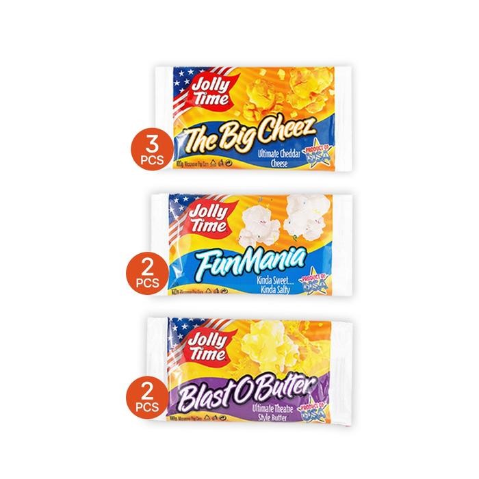 

Diskon! Promo Paket Snack Mania 7 Pcs - Jolly Time Microwave Popcorn Mix Varian