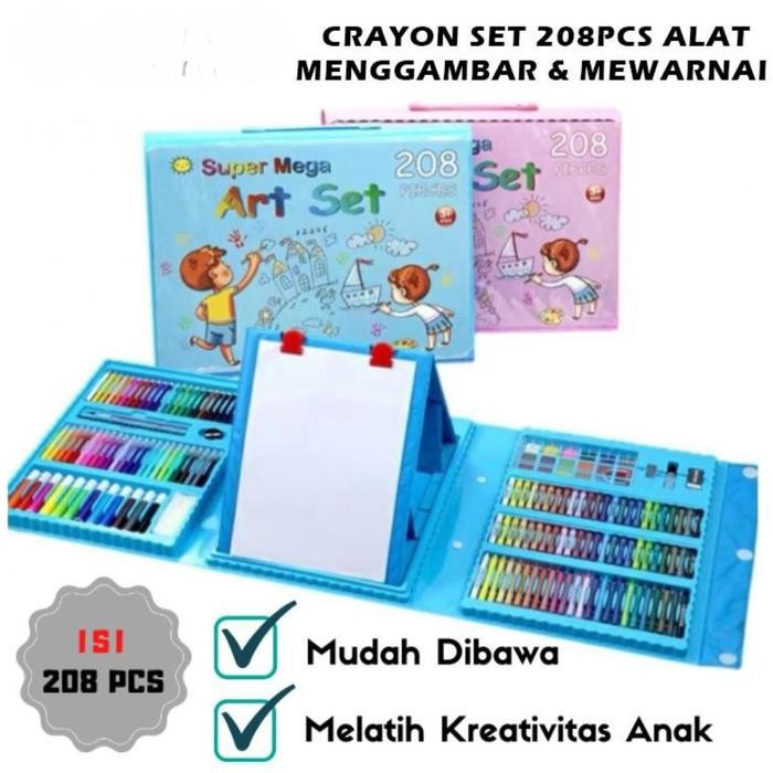 

AVEN Crayon Art Set 208 pcs Pensil Warna Alat Lukis Gambar Untuk Anak