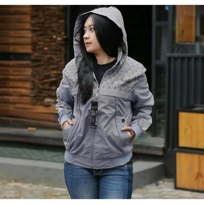 JAKET SAILOR JEPANG JAKET ZIPPER CEWE JAKET PARASUT OUTDOOR WANITA JAKET RUNNING SPORT WANITA
