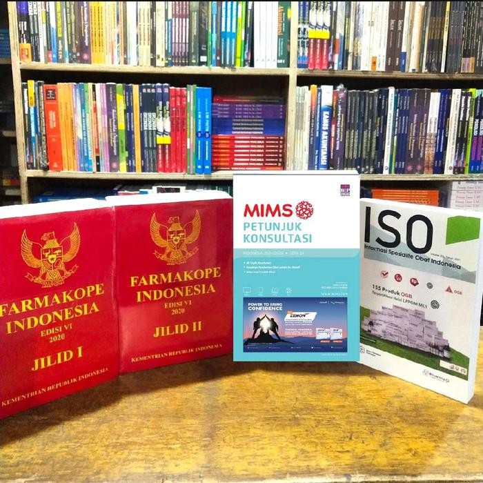 new buku paket farmasi f6 - farmakope indonesia edisi vi 2020 + mims + iso shopee