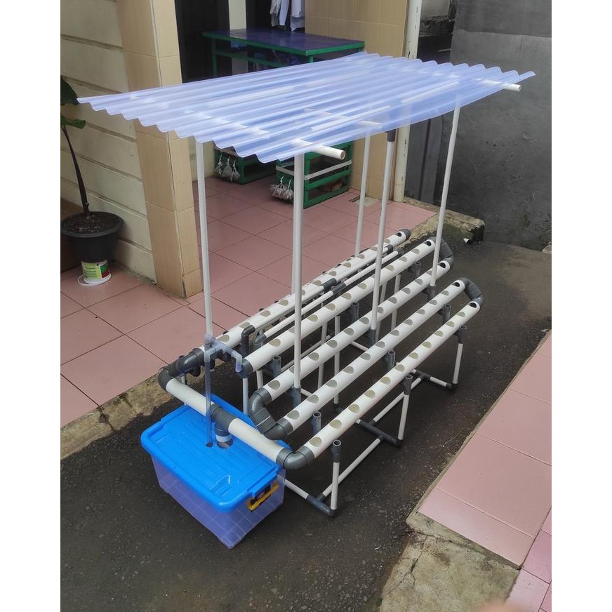 Kit Hidroponik NFT 96 Hole With Atap